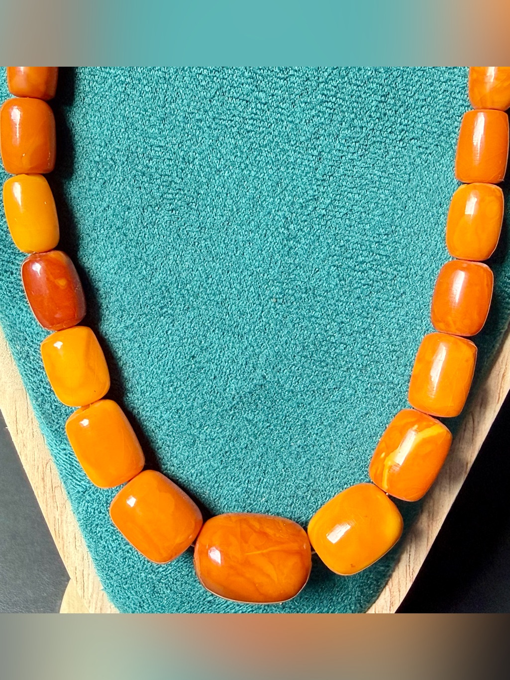 Vtg Graduated Baltic Amber Necklace